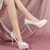 Fashion 2025 Spring Fashion Platform Thin Heels Ladies Pumps Patent Leather Super High Heels Women Pointed Toe Party Shoes Zapatos Mujer