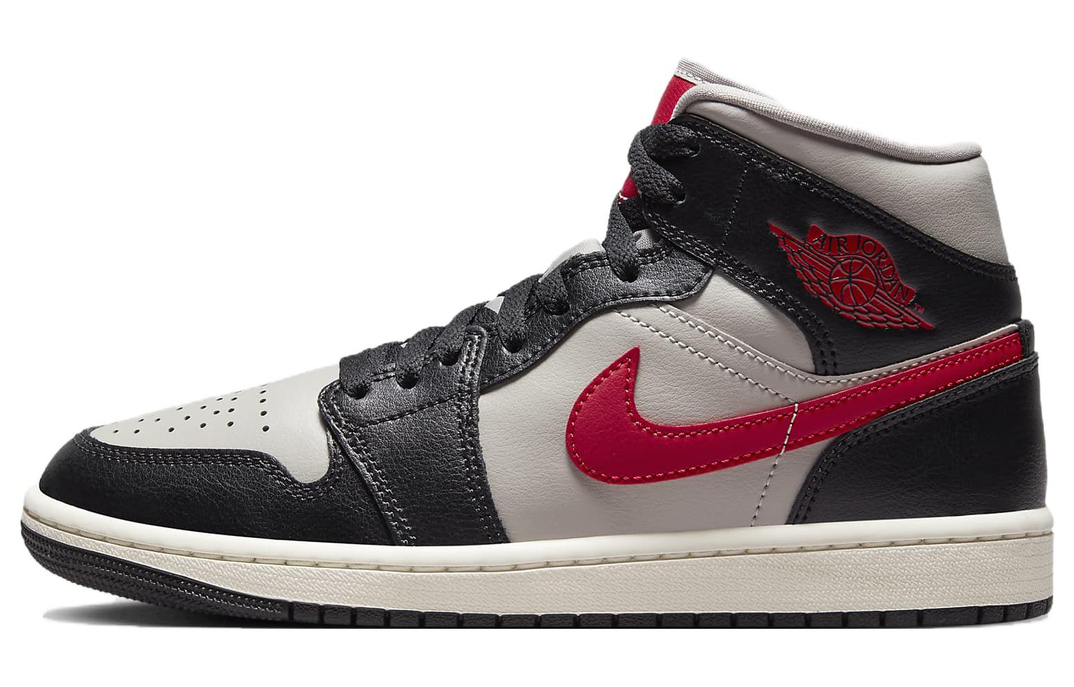 Jordan 1 Mid Black College Grey Gym Red Women s BQ6472-060 44.5
