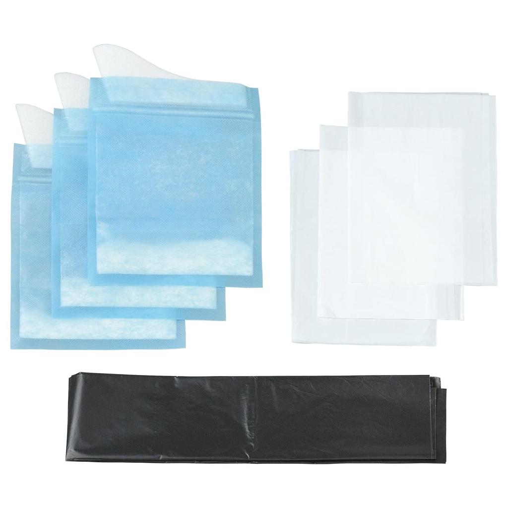 Seiwa Portable 3 Sheets X 5 with 600cc for Disaster Highway Easy To Car Long and More Toilet, Pack, IMP154, Apron, Capacity, Preparedness, Disasters,