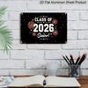 2D Flat 1pc 8X12 Inch Aluminium Metal Sign Celebrating The Class of 2026, Perfect for Senior Graduation. Wall Art for Home, Living Room, or Bedroom
