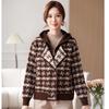 Women's Autumn Plaid Hooded Cardigan Coat