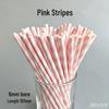 Individually Wrapped Biodegradable Striped Paper Straws