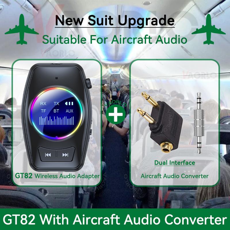 

Bluetooth 5.4 аудио передатчик приемник RGB светодиодный дисплей Hifi стерео музыкальный беспроводной адаптер 3.5 мм AUX TF с микрофоном для ТВ ПК автомобиля With AP Converter