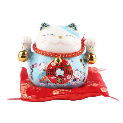 Glückskatze Spardose 4,5 Zoll Exquisit Niedlich Bringt Glück Gut Keramik Glückskatze Spartopf Schreibtischdekoration
