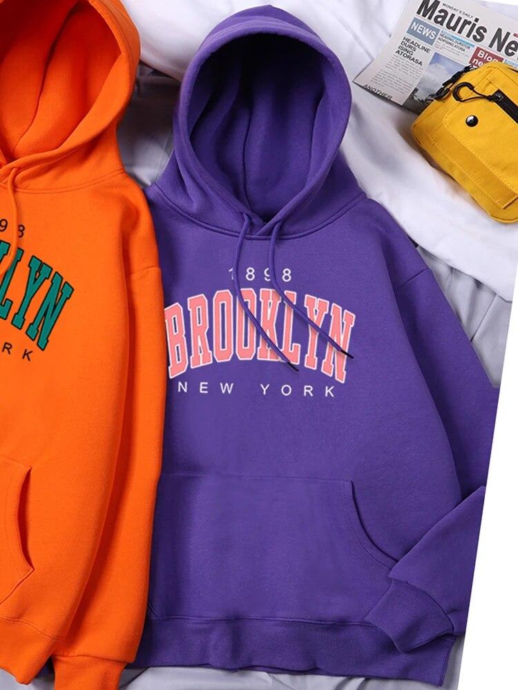 

Мужские толстовки с длинными рукавами «Бруклин 1898», Нью-Йорк, США, женские толстовки с принтом, осенне-зимняя толстовка, одежда, свободная толстовка большого размера 4XL