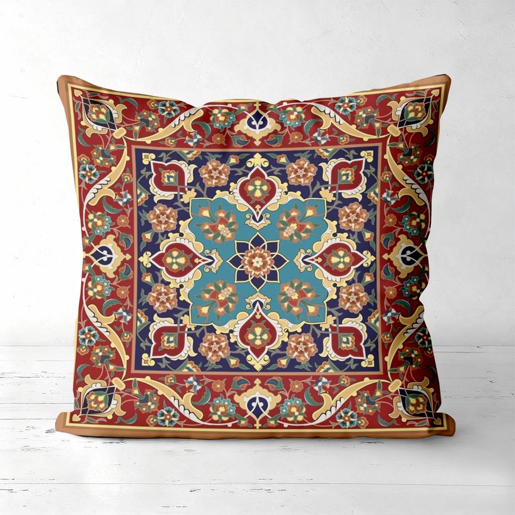 Exquisite Floral Patterned Throw Pillow Cushions Polyester Pillowcase, Sofa Decorative Cushion Cov Headboard Pillow