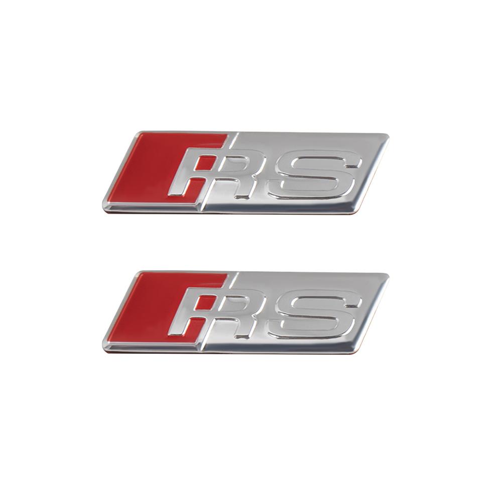 2026 2/5/10Pcs Car RS Sline Badge Steering Wheel Sticker Accessories for Audi Sline A4 B7 B8 B9 A3 8P 8V 8L A5 A6 C6 C5 C7 A1 Q2 Q3