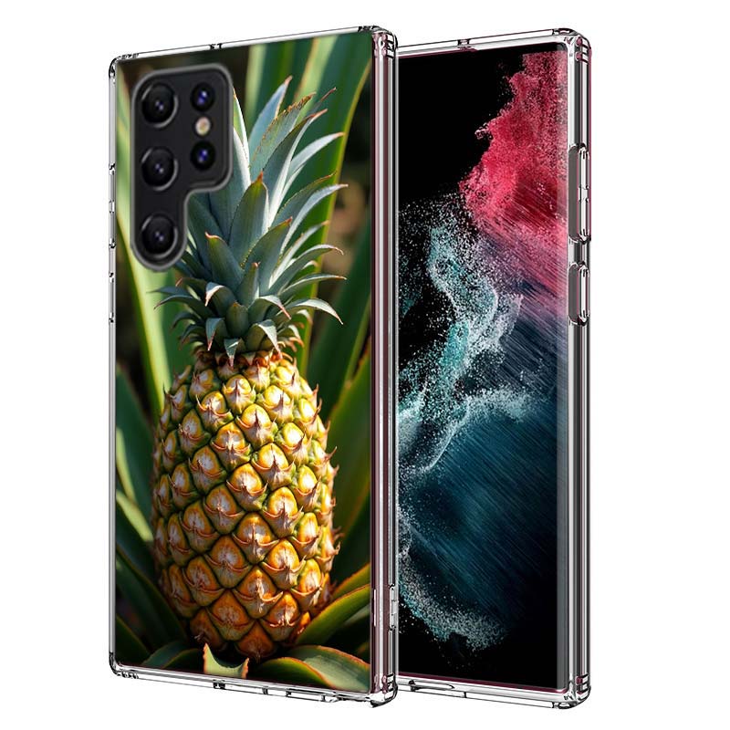 Harvest Pineapple Capa Phone Case For Samsung S26 Ultra S25 Edge Galaxy S23 S21 S20 S24 FE S22 S10 Plus Cover Clear TPU Shell Co