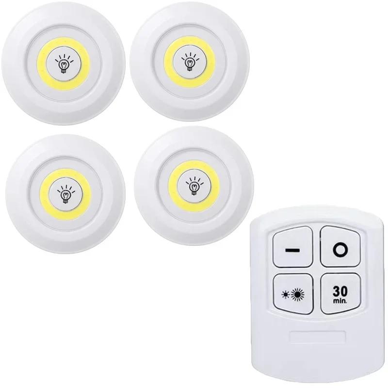 Smart Wireless LED Under-Cabinet Lights COB Night Light With Remote Control - Perfect For Wardrobe, Kitchen & More!