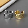 Real 925 Sterling Silver bump gold color Ring For Fashion Women Party Cute Fine Jewelry Minimalist Accessories 2020 gift