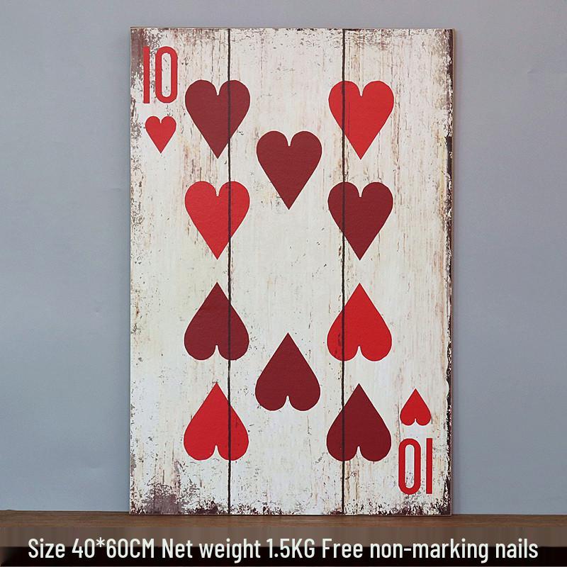 Vintage Playing Cards Wall Art for Bar, Cafe, or Living Room Decor
