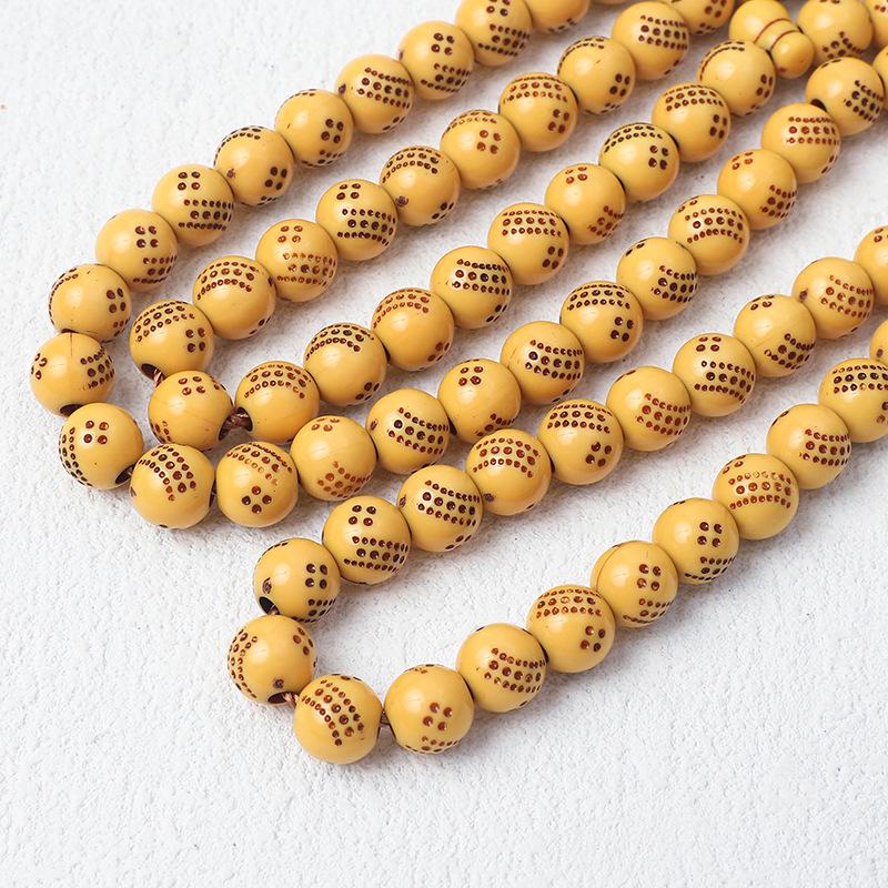 Handmade 8mm 99-Bead Imitation Wood Tasbih - Islamic Prayer Rosary