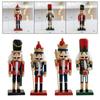 Wooden Christmas Nutcracker Traditional Classic Decoration Christmas Ornament for Kids Gifts Home Centerpiece Parties Table
