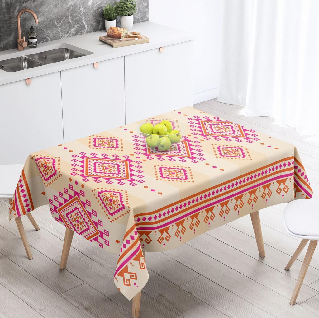 Ethnische Einfache Esstischdecke Retro-Muster Haushalts-Esstisch Couchtisch Tischdecke Tischmatte