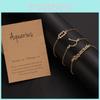 Zodiac Constellation Bracelets Set With Alloy Material For Gift And Collecting