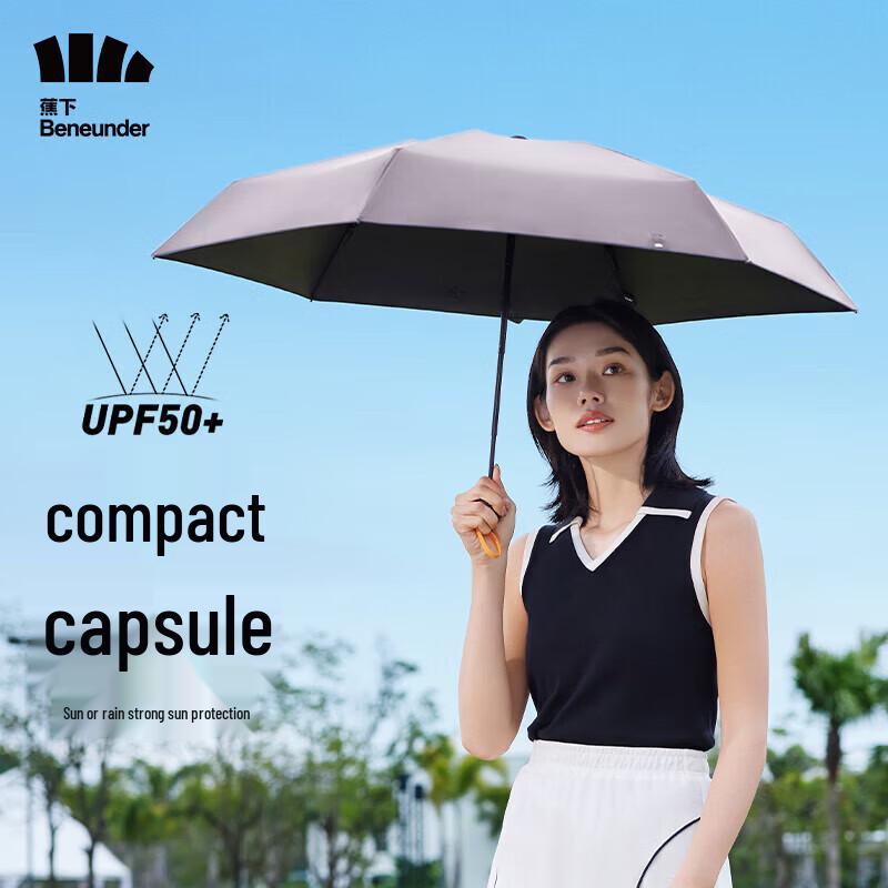 Bananaunder Portable UV Protection Five-Fold Sun & Rain Umbrella