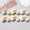 30 Stück Mini-Regenbogen-Wolken-Harz-Accessoires für DIY-Haarspangen, Schmuckherstellung, Schuhschnallen und Hut-Patches - kein Mosaik