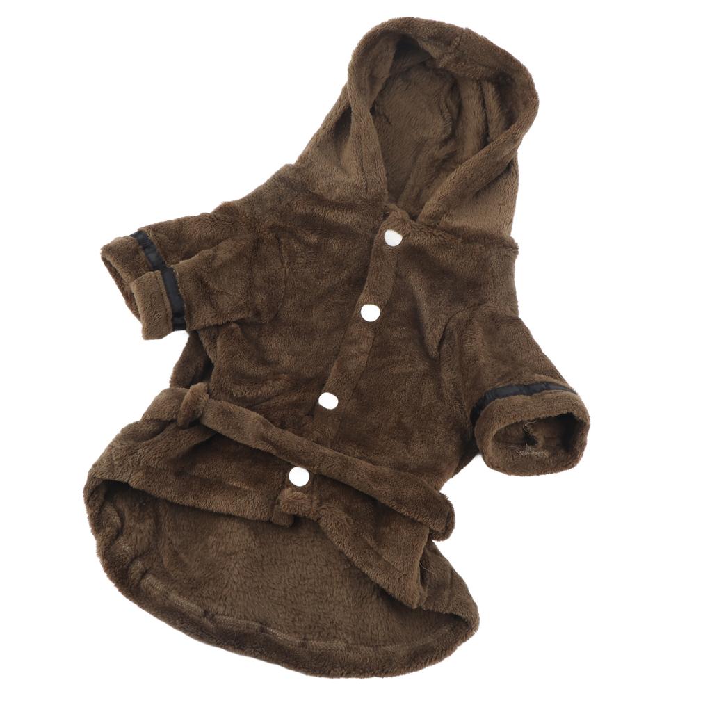 Pet Bathrobe Warm Flannel Quick Drying Dog Hooded Bath Towel with Hood for Puppy Small Dogs CatsXL