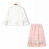 Girls' New Chinese Style Embroidered Satin Set