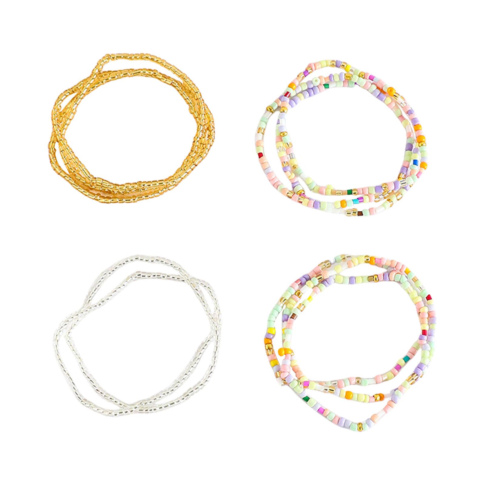 

Elegant Multi Strand Glass Bead Bracelet Unique Qrist Chain Accessory Crafted with Faux Crystal Beads for a Chic Look