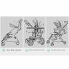 2 in 1 Sit and Stand Stroller Pedal Adapter Universal Holds 55lbs Strollers Step Board Adapter Comfort Creative