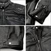 Daytona Motorcycle Leather Jacket Genuine Leather (Waxed) Spring/Autumn Cafe Riders DL-006 Black XL Size (Men's) 23703