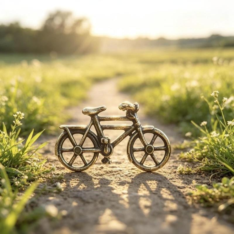 Miniaturowa Figurka Roweru ze Stopu Metalu Retro Antyczny Wykończenie Wykwintny Szczegół Wystrój Domu Prezenty Dla Miłośników Kolarstwa
