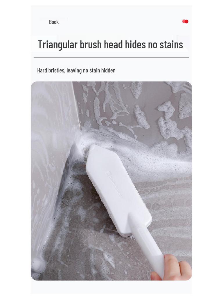 Crevice & Tile Hard Bristle Brush for Bathroom - Perfect for Gaps, Floors, Walls, Sinks, Bathtubs, and More