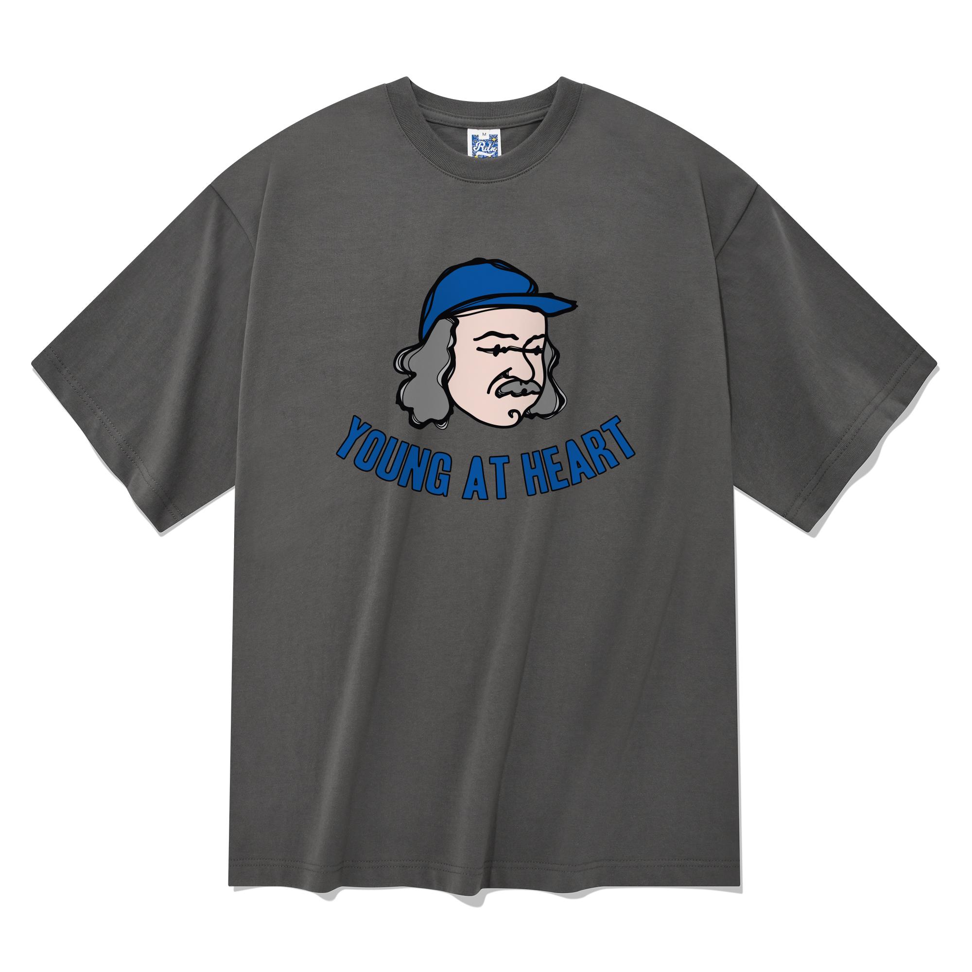 Radineo Young At Heart Gray Short Sleeve T-Shirt S