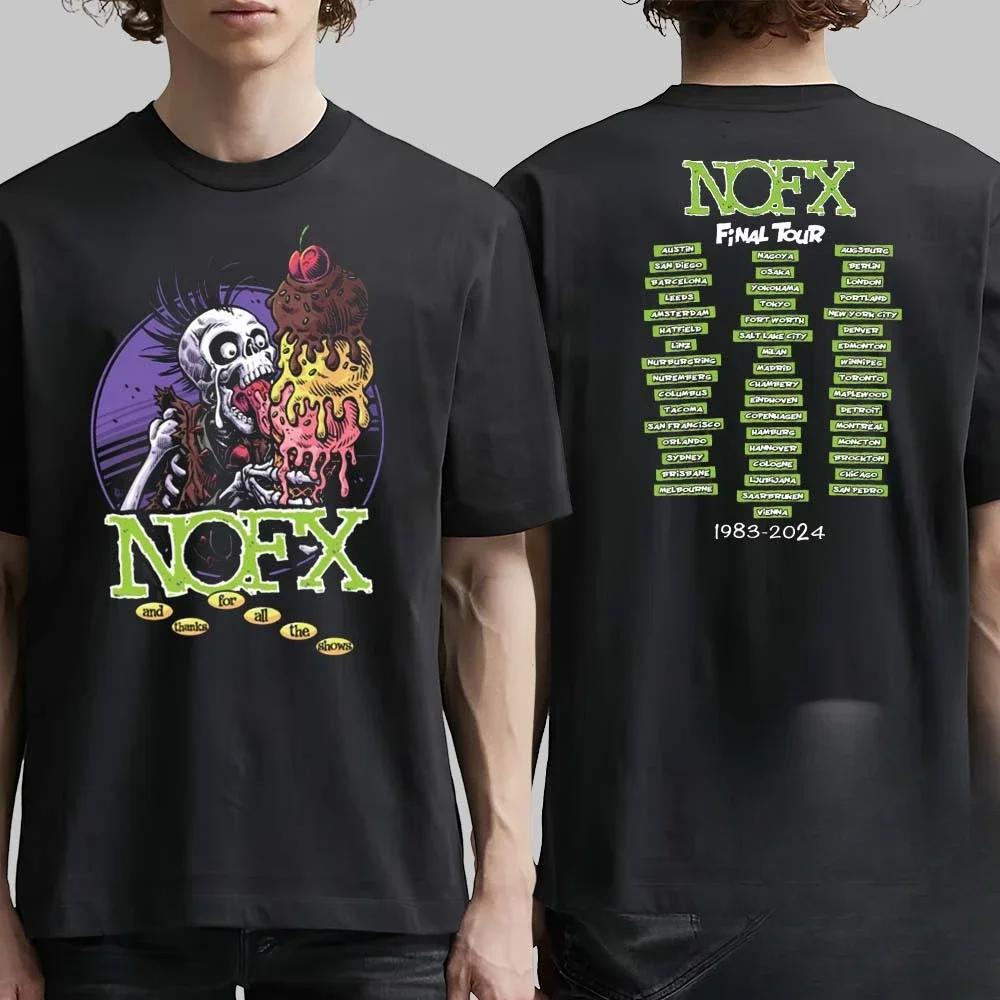 Pánské Dámské Fanouškovské Nezbytnosti Krátký Rukáv Topy Módní Značka Léto Ležérní Denní Tričko NOFX Rocková Kapela Grafické Bavlněné Tričko Unisex