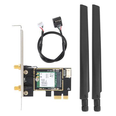 Bezdrátová síťová karta pro stolní počítače s dvoupásmovým rozhraním, 1730 Mbps, PCI E 9260AC 802.11ac s 6DBi AC68U