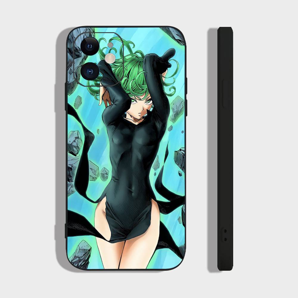 Senritsu No Tatsumaki Anime One Punch Man Phone Case For IPhone 17 Air 16 15 14 13 Pro Max 11 12 Black Silicone Cover