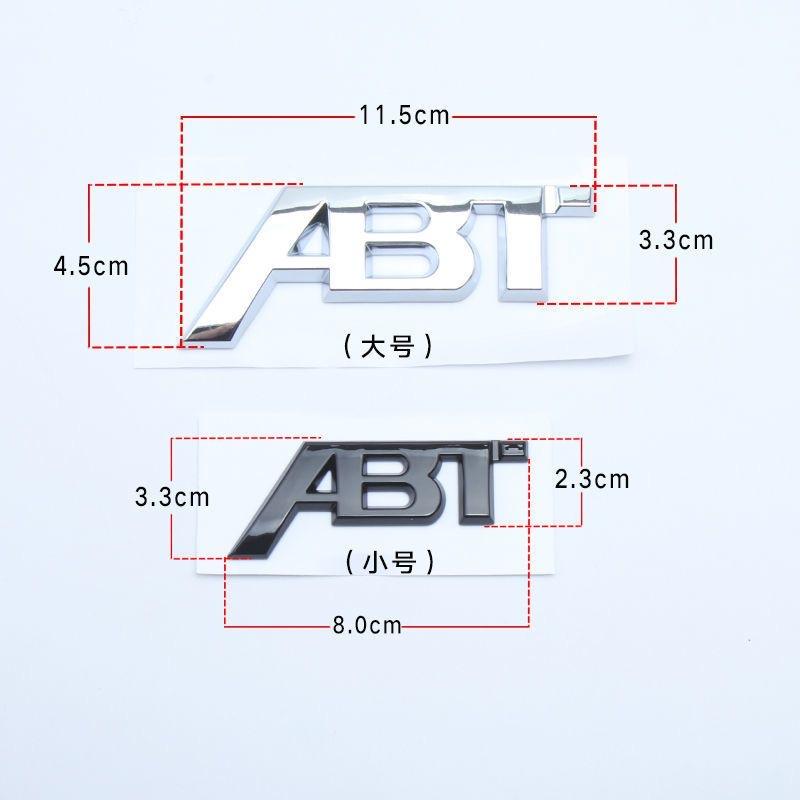 3D ABS ABT Sticker Car Rear Trunk Letter Logo Badge For A3 A4 A5 A7 A7 Q3 Q5 Q7 TT RS6 RS3 Accessories