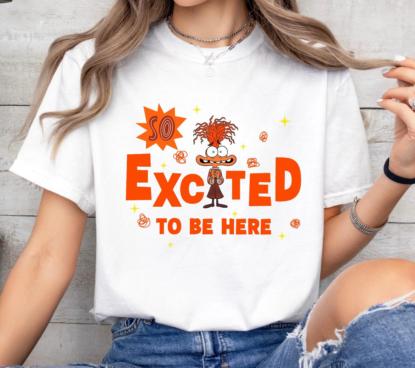 Disney Inside Out 2 Anxiety So Excited to Be Here Unisex Adult Kid Shirt XL
