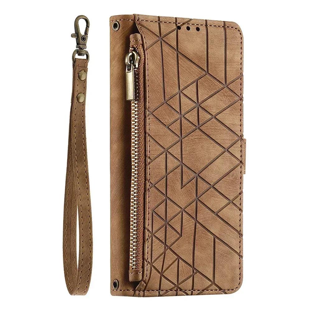 

Zipper Leather Flip Wallet Case For Samsung Galaxy Xcover7 A05S A05 A13 A14 A15 A23 A24 A25 A34 A35 A43 A54 A55 S24 Phone Cover Galaxy M54