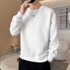 Men's Trendy White Knitted Waffle Sweatshirt - Spring/Fall Jacquard Jacket, Unisex Hong Kong Style.