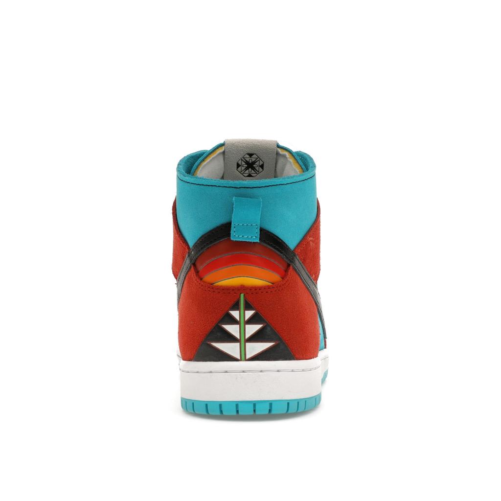 Nike Diorr Greenwood x Dunk High SB Navajo Arts Unisex Sneakers Multi-Color Turquoise-Blue Black FQ1775-400