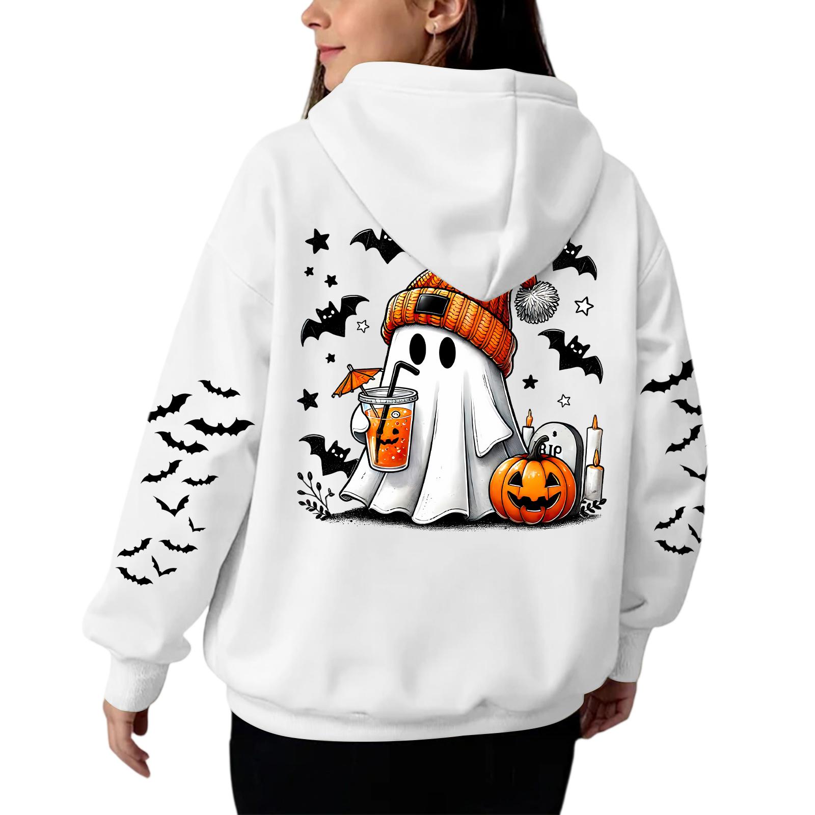 

Женская толстовка с капюшоном и градиентным принтом, с длинными рукавами, свободная женская толстовка, толстовка 160 белый