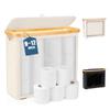 Oxford Cloth Toilet Paper Dispenser Box For Small Spaces Space Saving Bathroom Tissue Holder With Lid