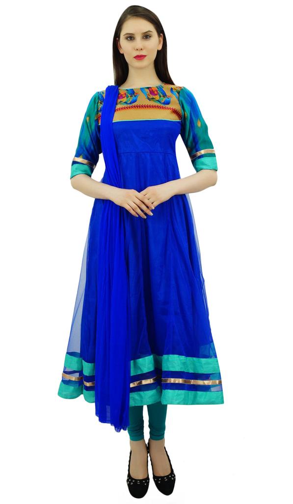 Atasi Womens Anarkali Kurta Salwaar Kameez Suit with Dupatta Chic Ethnic
