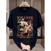 Camiseta Negra de Manga Corta con Estampado de Khabib Nurmagomedov