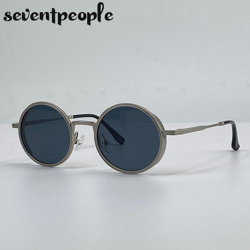 Small Frame Steampunk Round Sunglasses Women Men  Luxury Brand Vintage Punk Driving Sun Glasses UV400 Classic Metal Eyewear