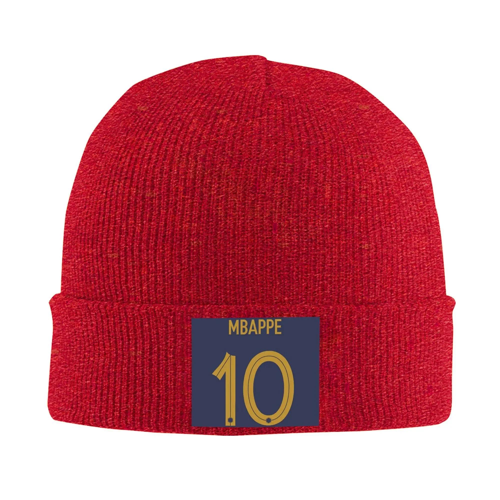 

Custom KMMbappes Skullies Beanies Caps For Unisex Women Unisex Fashion Winter Warm Knit Hat Adult French KM Football Bonnet Hats One Size