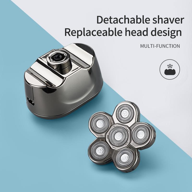 New 6-blade Men's Shaver 6D LCD Digital Display Shaver Six-in-one Multifunctional Shaver