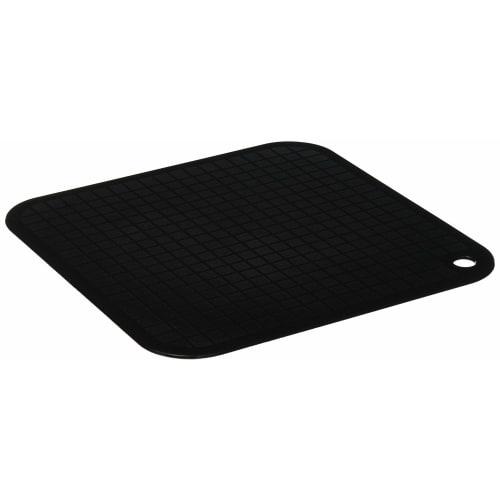 Shimomura Kogyo KIB-604 Soft Kitchen Bar Cutting Board, Made In Tsubame-Sanjo, Niigata, 200 X 200 X 2mm, Black