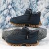 Varme vinterstøvler for menn Sklisikker vannbestandige ankelstøvler med fuskepelsfôr Herre Outdoor High-Top Turgåing Sko med sideglidelås