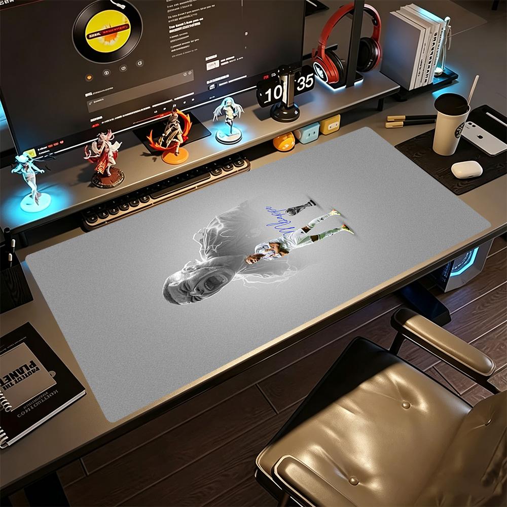 Star Player Kylian Mbappé Large Mouse Pad Keyboard Pad Office Mouse Mats Non-Slip Rubber Bottom Office and Gaming Desk Decoration