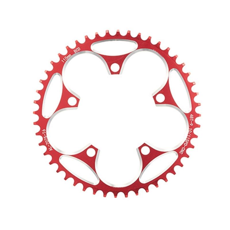 110BCD/130BCD Narrow Wide Chainring Aluminum Alloy Mountain Bicycles 5 Screws Round Chainring Direct Mounted Chainring