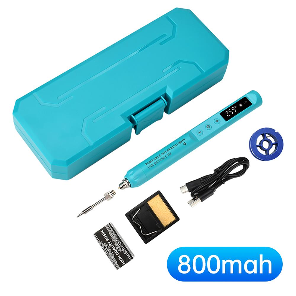 USB Soldering Iron Mini Small Soldering Iron Set Adjustable Soldering Iron Portable Type C Interface 800mAh Battery