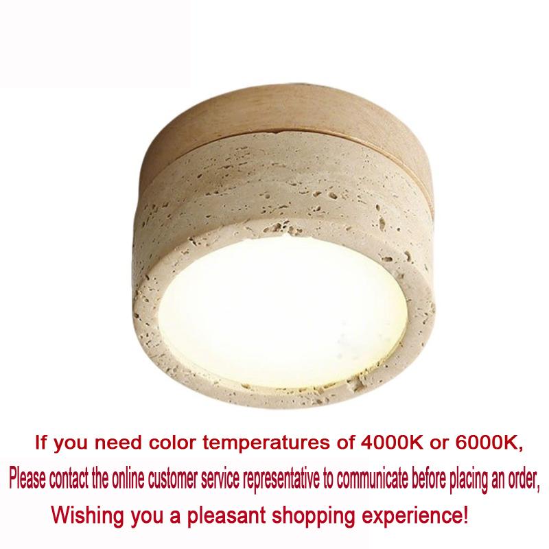 Japanese Wabi Sabi Stone LED Ceiling Light Cream Wind Living Room Restaurant Corridor Bedroom Light Room Decoration Downlights